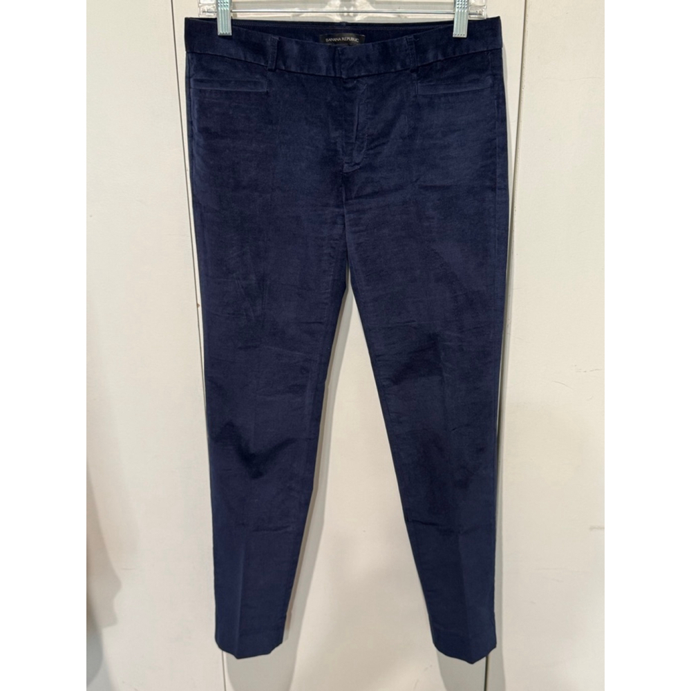 Women's Banana Republic sloan fit stretch Navy velveteen stretch Trousers Size 4